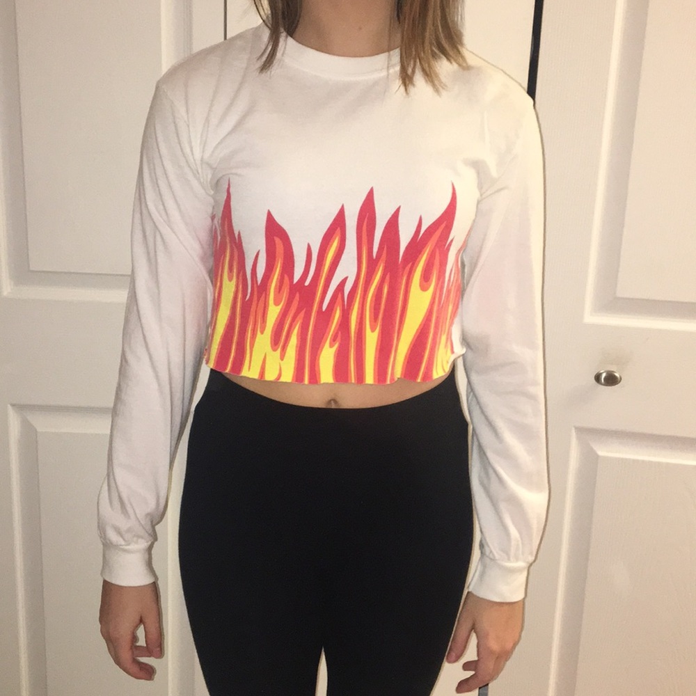 White Flame Long Sleeved Shirt